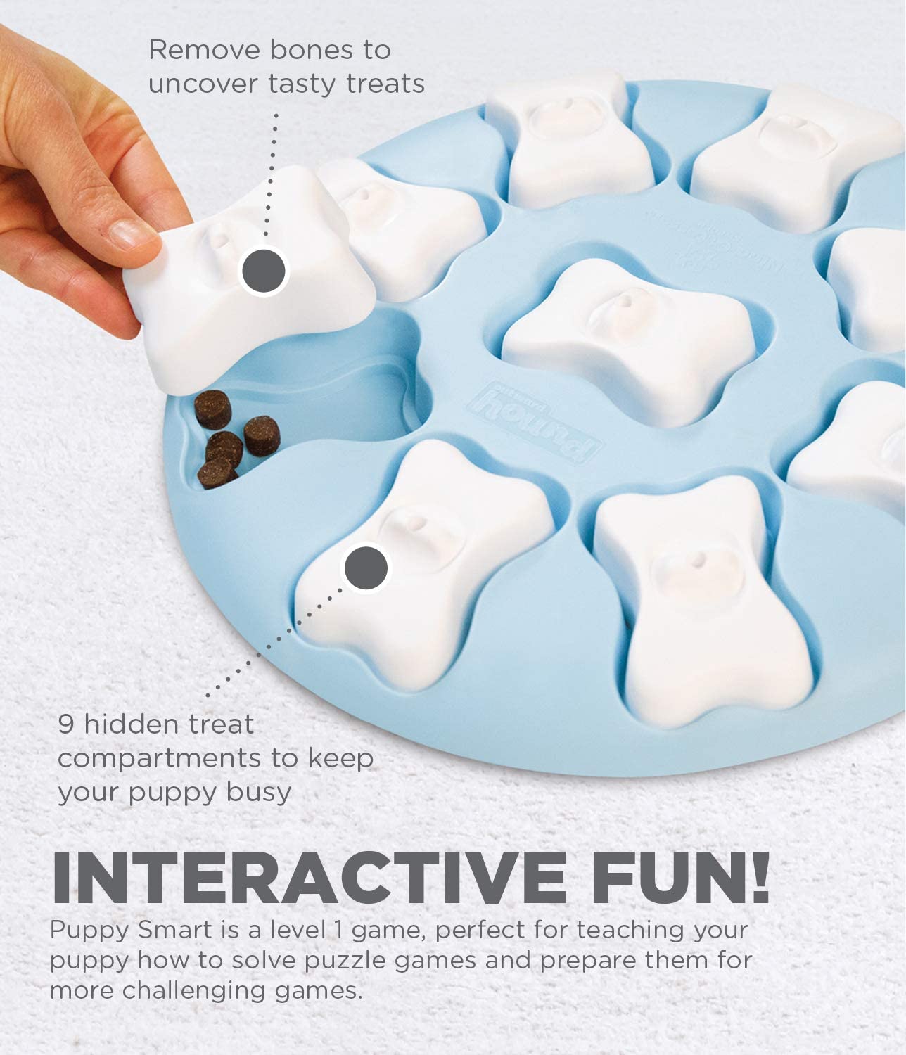 Outward Hound Puppy Smart Interactive Treat Puzzle Blue Dog Toy
