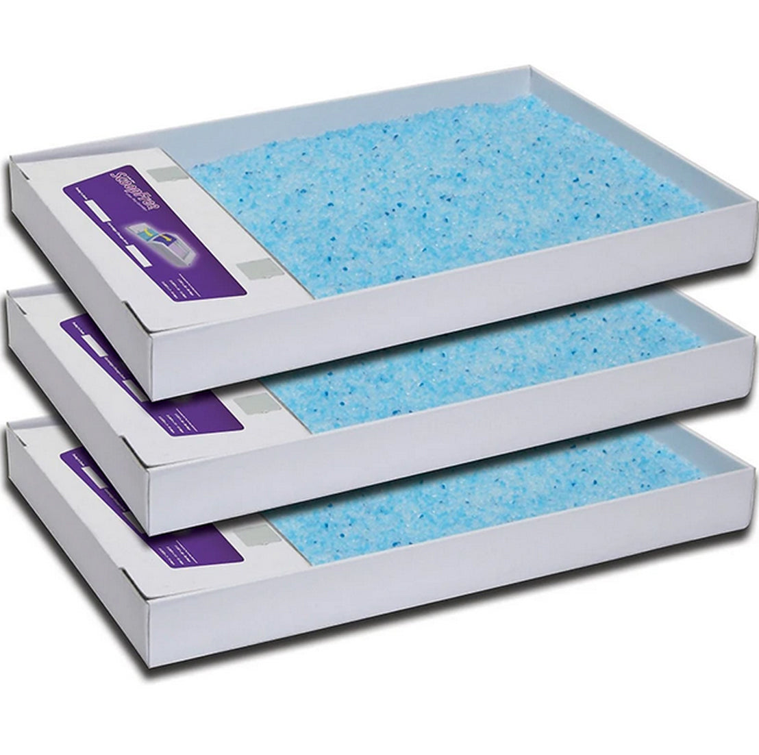 Self-Cleaning Cat Litter Box Tray Refills - Non-Clumping Crystal Cat Litter - 3-Pack