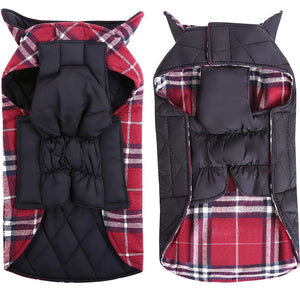 Reversible Cozy Dog Winter Coat Waterproof British Style